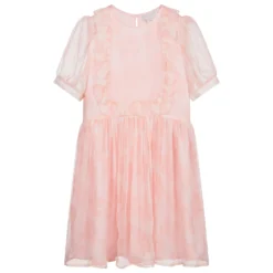 Stella McCartney Kids Teen Pink Floral Silk Dress