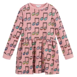 Stella McCartney Kids Teen Pink Music Note Dress