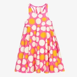 Stella McCartney Kids Teen Pink Sun Cotton Dress