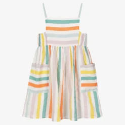 Stella McCartney Kids Teen Stripe Linen Sun Dress