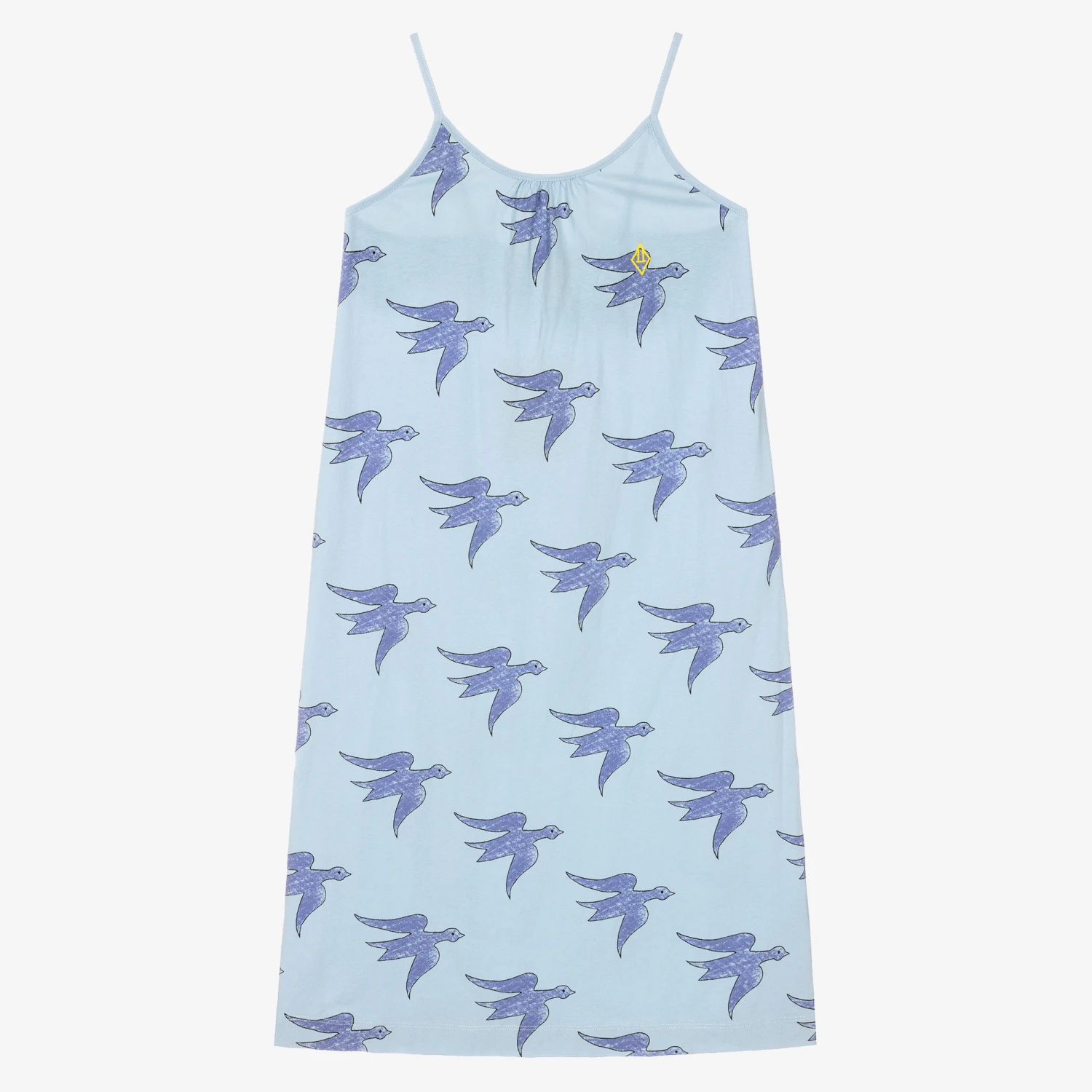 The Animals Observatory Teen Girls Blue Bird Cotton Dress 3 The Animals Observatory Teen Girls Blue Bird Cotton Dress