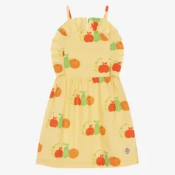 The Animals Observatory Teen Girls Yellow Cotton Fruit Dress