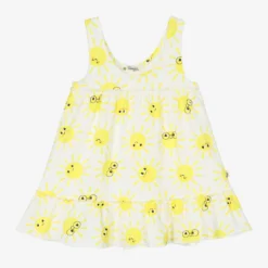 The Bonnie Mob Baby Girls Ivory Cotton Sunshine Dress