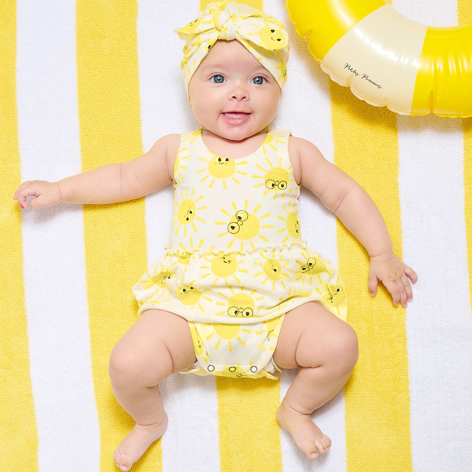 The Bonnie Mob Baby Girls Ivory Cotton Sunshine Dress 4 The Bonnie Mob Baby Girls Ivory Cotton Sunshine Dress - Image 2