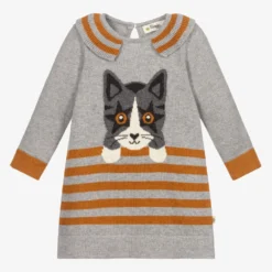 The Bonnie Mob Girls Grey Knitted Dress
