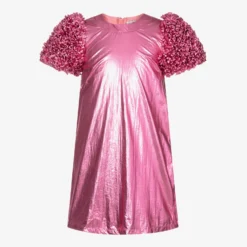 MARC JACOBS Teen Girls Metallic Pink Dress