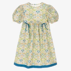 The Middle Daughter Teen Girls Ivory & Blue Floral Dress