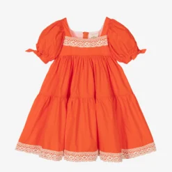 The Middle Daughter Teen Girls Red Cotton Tiered Dress