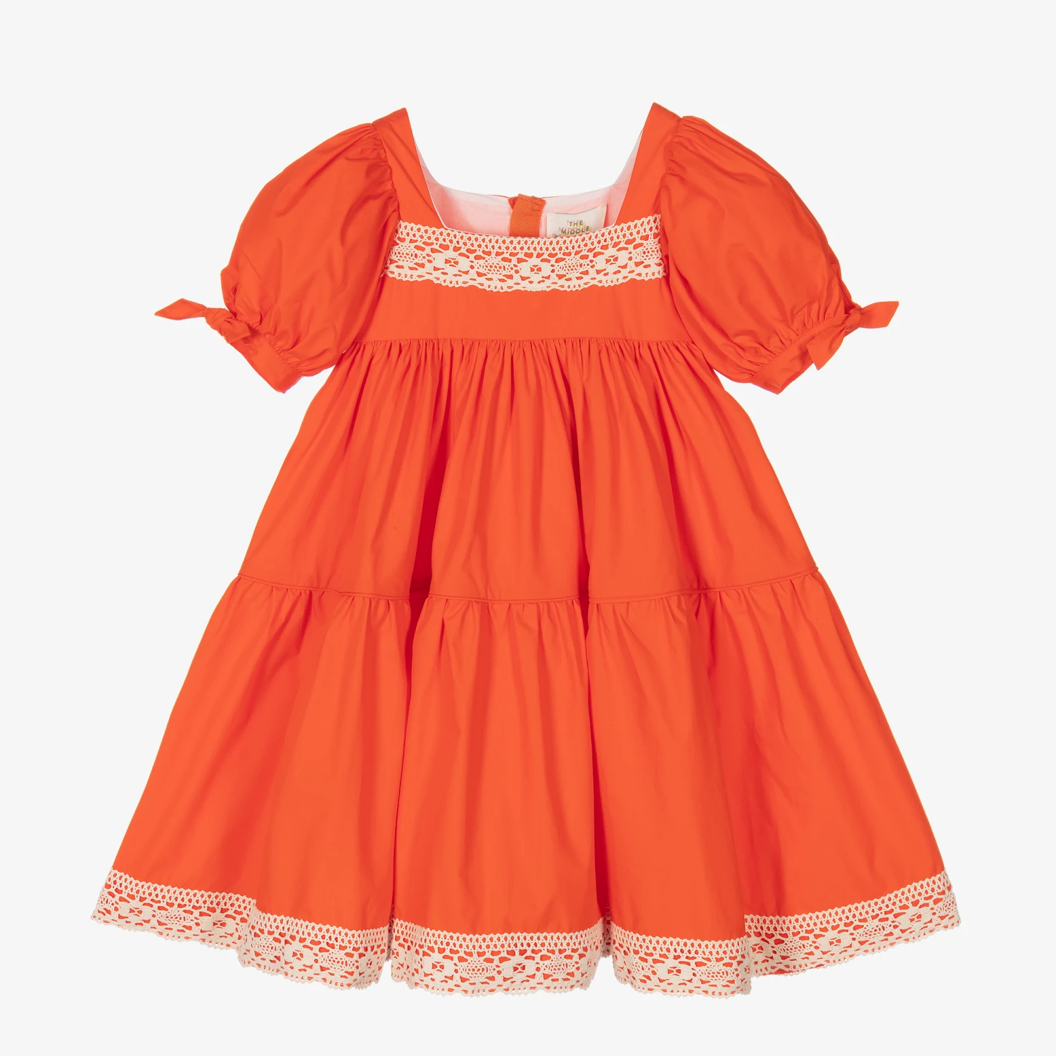 The Middle Daughter Teen Girls Red Cotton Tiered Dress 3 The Middle Daughter Teen Girls Red Cotton Tiered Dress