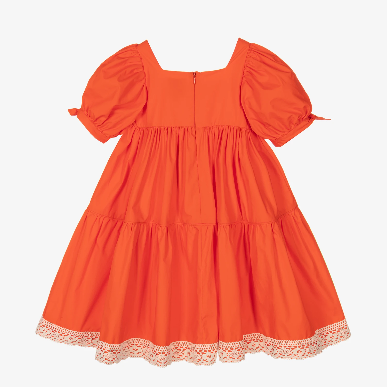 The Middle Daughter Teen Girls Red Cotton Tiered Dress 4 The Middle Daughter Teen Girls Red Cotton Tiered Dress - Image 2