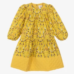 The Middle Daughter Teen Girls Yellow Owl Dress