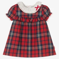 Tutto Piccolo Baby Girls Red Cotton Dress