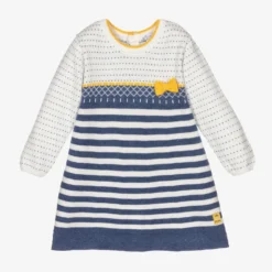 Tutto Piccolo Blue Knitted Baby Dress Set