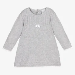 Tutto Piccolo Grey Knitted Baby Dress Set