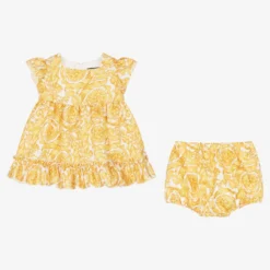 Versace Baby Girls White & Gold Barocco Dress -Deals Mirth Garb Store versace baby girls white gold barocco dress 495155 0ebdab348283d9d7adf4f60d530b804d3a410c61