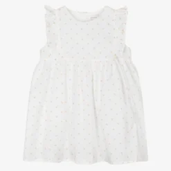 Wedoble Baby Girls White Cotton Dress