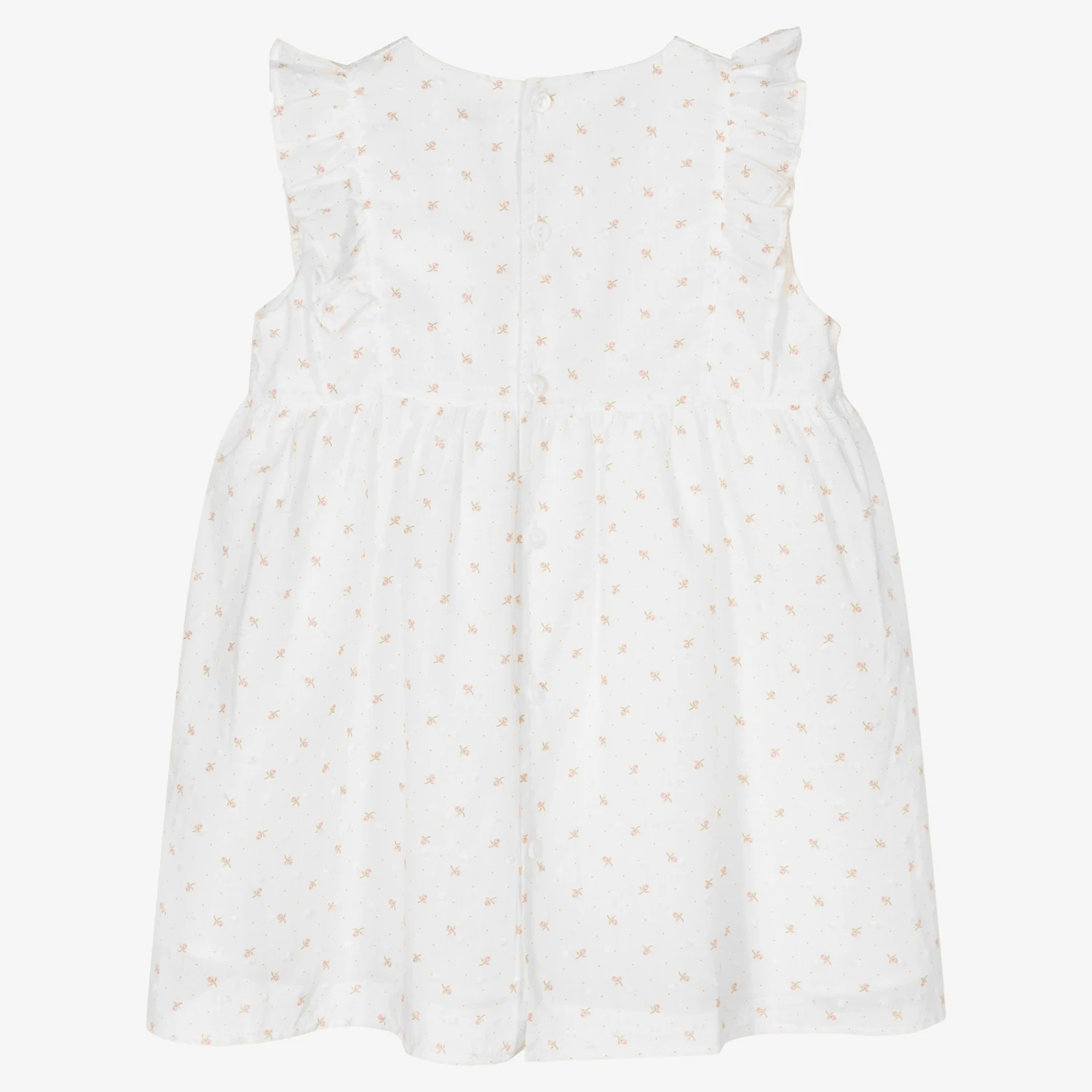 Wedoble Baby Girls White Cotton Dress 4 Wedoble Baby Girls White Cotton Dress - Image 2