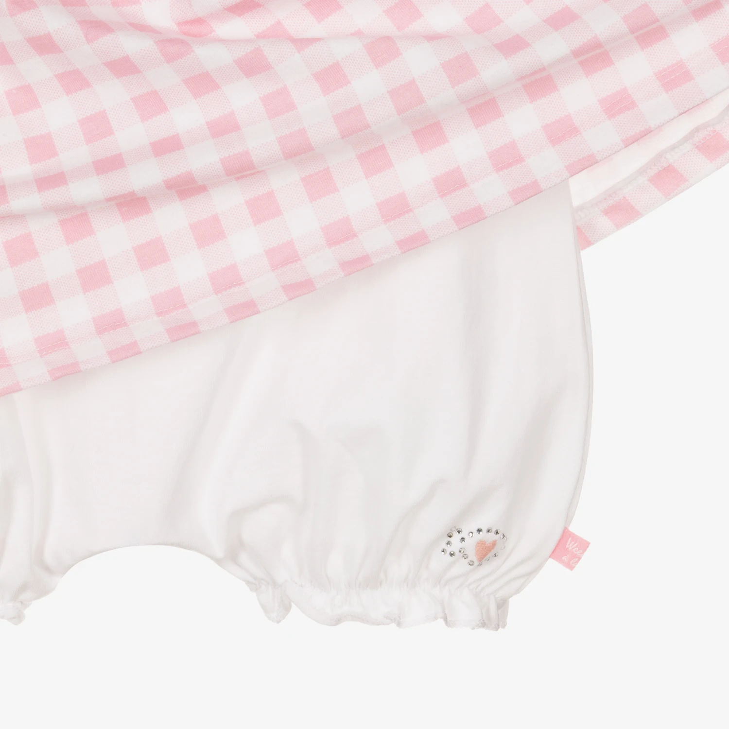 Week-end à La Mer Baby Girls Pink Cotton Gingham Dress 5 Week-end à La Mer Baby Girls Pink Cotton Gingham Dress - Image 3