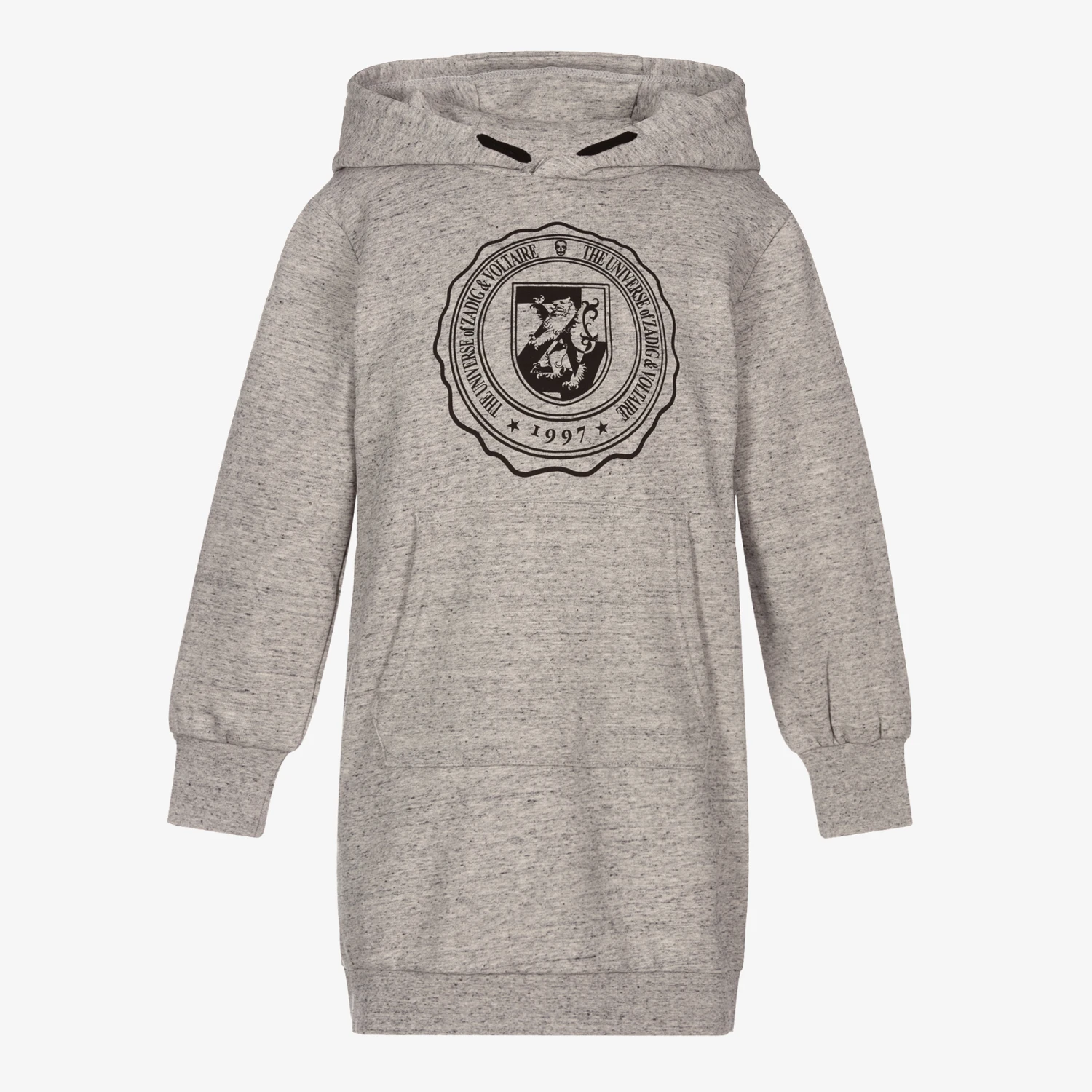 Zadig & Voltaire Zadig&Voltaire Teen Grey Logo Hooded Dress 3 Zadig & Voltaire Zadig&Voltaire Teen Grey Logo Hooded Dress