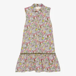 Zadig & Voltaire Zadig&Voltaire Teen Girls Pink Floral Logo Dress