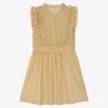 Zadig & Voltaire Zadig&Voltaire Teen Girls Yellow Cotton Logo Dress