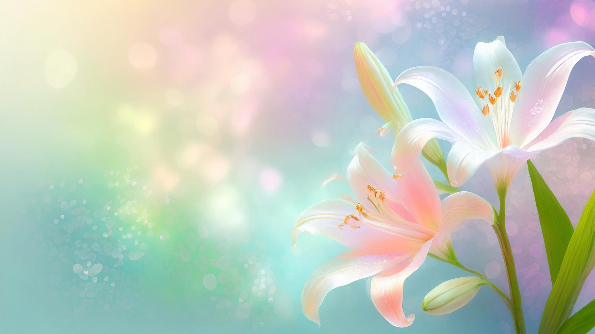 Deals Mirth Garb Store -Deals Mirth Garb Store Powerpoint Background Spring with Stunning Lily Flowers and Blossoms by SlidesCorner.com Backgrounds and Wallpapers